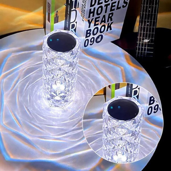 Crystal Table Lamp with 16 Colours – Touch Sensitive
